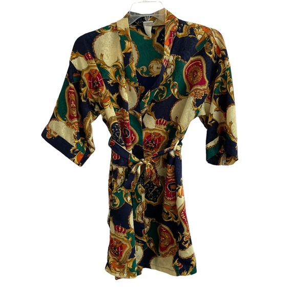 Vintage Maryann's Boutique Satin Kimono Robe Size Medium - Picture 2 of 5